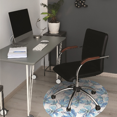 Tapis de chaise de bureau Fleurs aquarelles