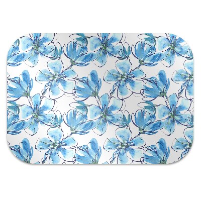 Tapis de chaise de bureau Fleurs aquarelles