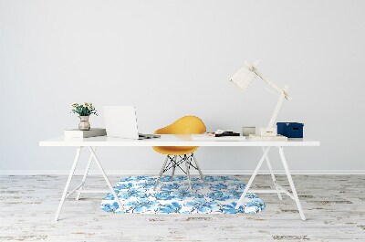 Tapis de chaise de bureau Fleurs aquarelles