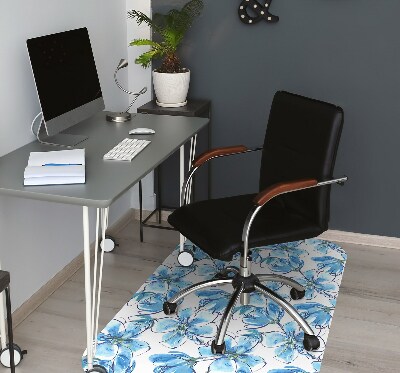 Tapis de chaise de bureau Fleurs aquarelles