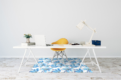 Tapis de chaise de bureau Fleurs aquarelles