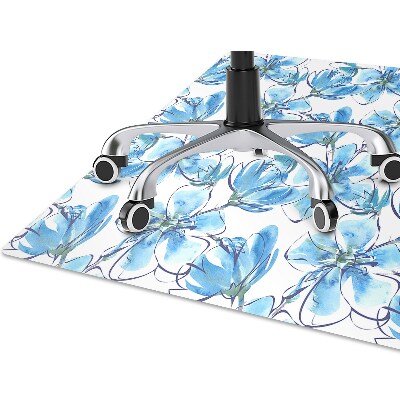 Tapis de chaise de bureau Fleurs aquarelles