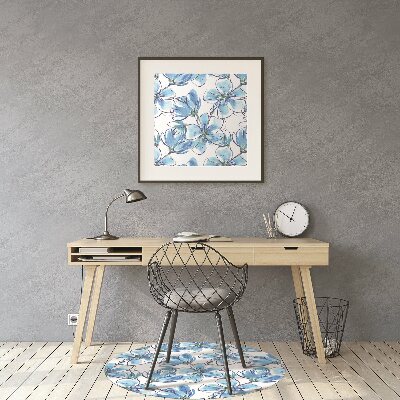 Tapis de chaise de bureau Fleurs aquarelles