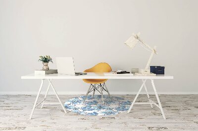 Tapis de chaise de bureau Fleurs aquarelles