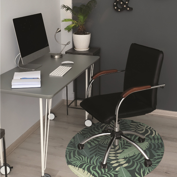 Tapis pour chaise de bureau Feuilles de palmier