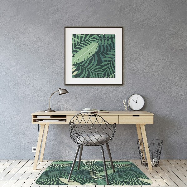 Tapis pour chaise de bureau Feuilles de palmier