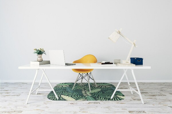 Tapis pour chaise de bureau Feuilles de palmier