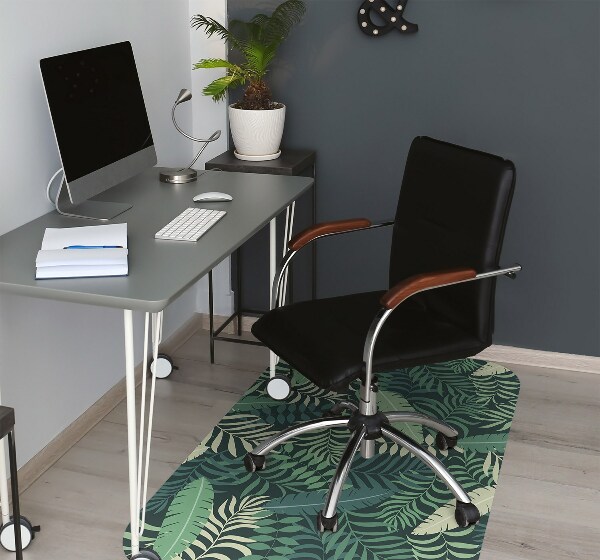 Tapis pour chaise de bureau Feuilles de palmier