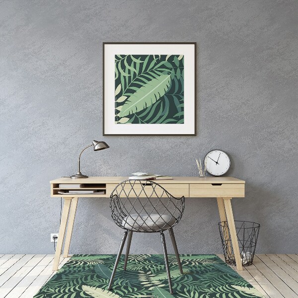 Tapis pour chaise de bureau Feuilles de palmier