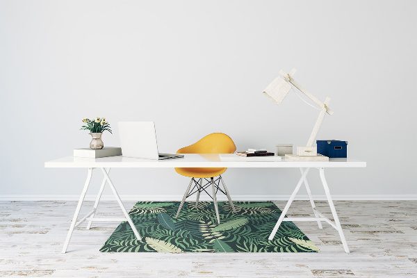 Tapis pour chaise de bureau Feuilles de palmier