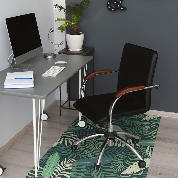 Tapis pour chaise de bureau Feuilles de palmier