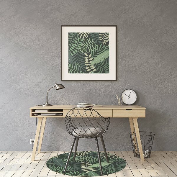 Tapis pour chaise de bureau Feuilles de palmier