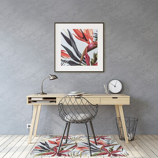 Tapis protège sol Fleurs pastel