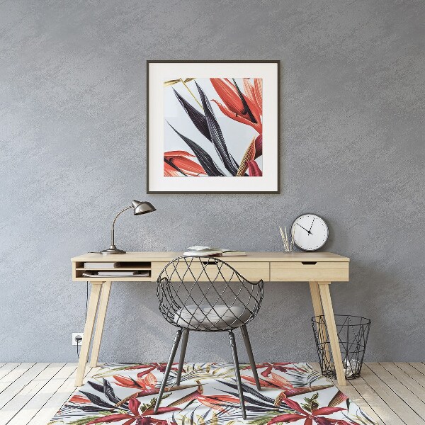 Tapis protège sol Fleurs pastel