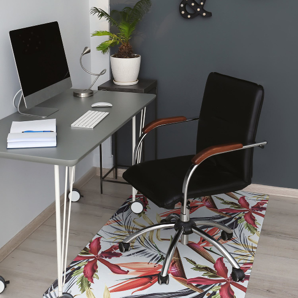 Tapis protège sol Fleurs pastel