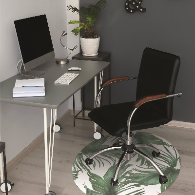 Tapis pour chaise de bureau Feuilles de palmier