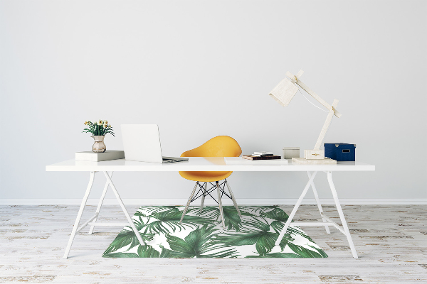 Tapis pour chaise de bureau Feuilles de palmier