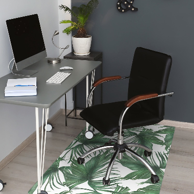 Tapis pour chaise de bureau Feuilles de palmier