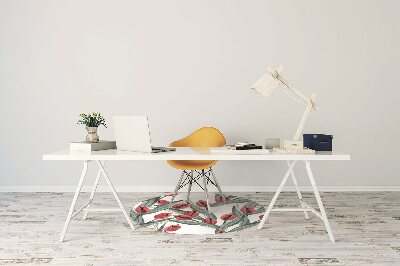 Tapis de chaise de bureau Tulipes