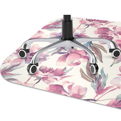 Tapis bureau Fleurs roses