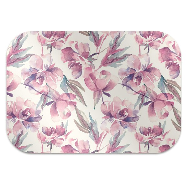 Tapis bureau Fleurs roses