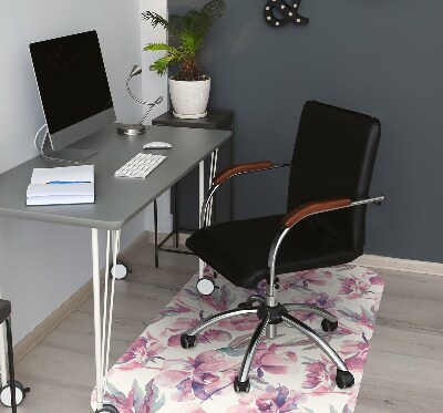 Tapis bureau Fleurs roses