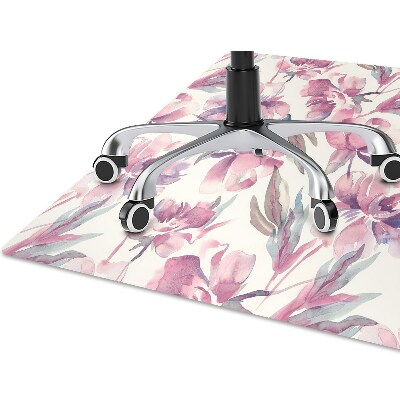 Tapis bureau Fleurs roses