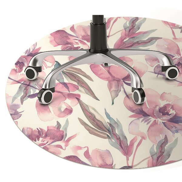 Tapis bureau Fleurs roses