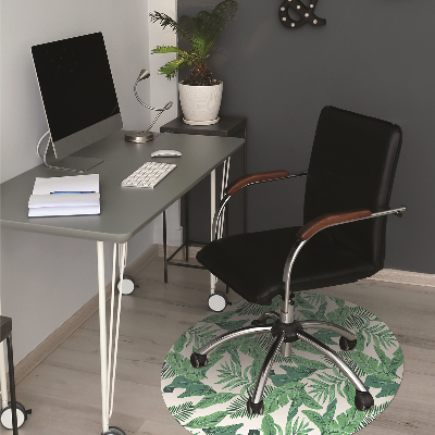 Tapis de chaise de bureau Feuille tropicale