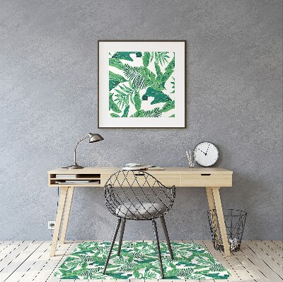 Tapis de chaise de bureau Feuille tropicale