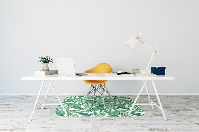 Tapis de chaise de bureau Feuille tropicale