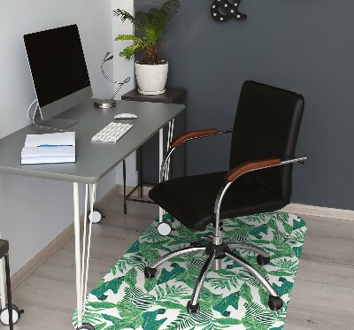 Tapis de chaise de bureau Feuille tropicale