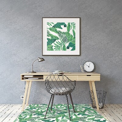 Tapis de chaise de bureau Feuille tropicale