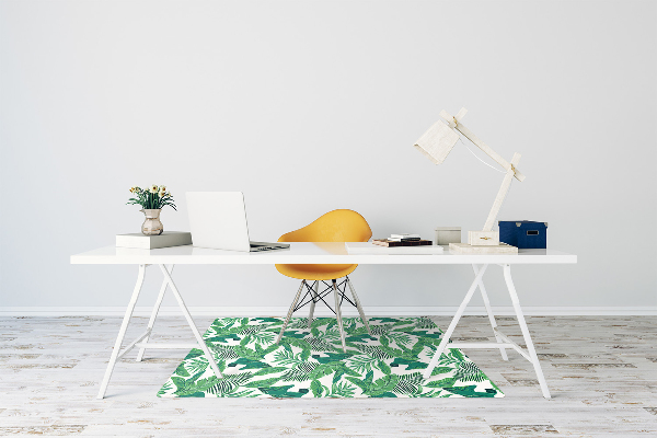 Tapis de chaise de bureau Feuille tropicale