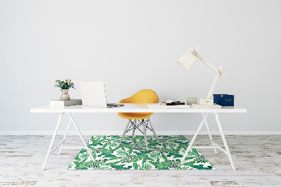 Tapis de chaise de bureau Feuille tropicale