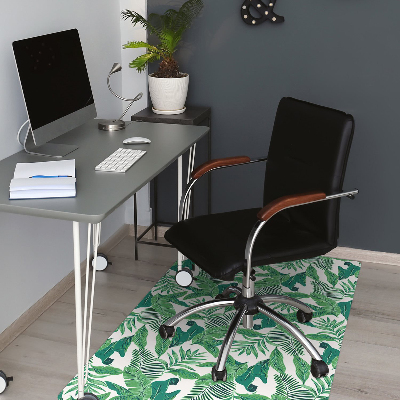 Tapis de chaise de bureau Feuille tropicale