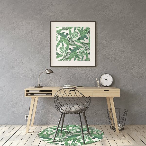 Tapis de chaise de bureau Feuille tropicale