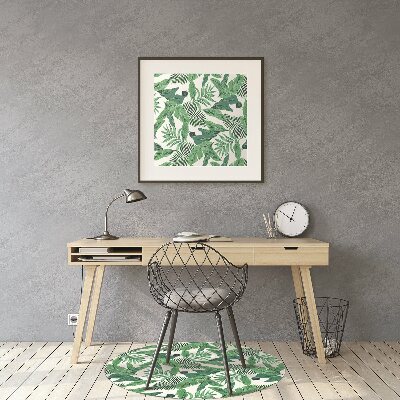 Tapis de chaise de bureau Feuille tropicale