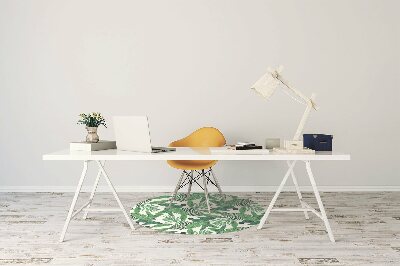 Tapis de chaise de bureau Feuille tropicale