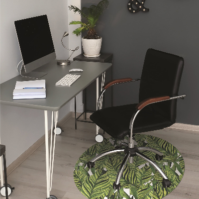 Tapis pour chaise de bureau Feuilles de la jungle