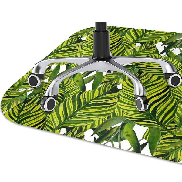Tapis pour chaise de bureau Feuilles de la jungle