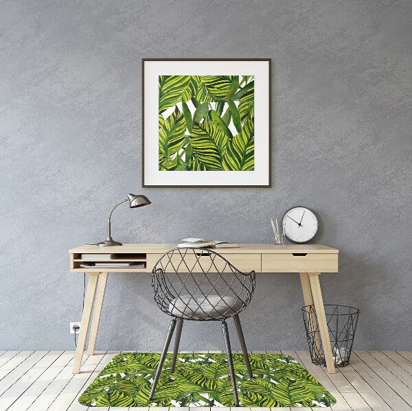 Tapis pour chaise de bureau Feuilles de la jungle