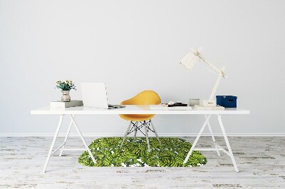 Tapis pour chaise de bureau Feuilles de la jungle