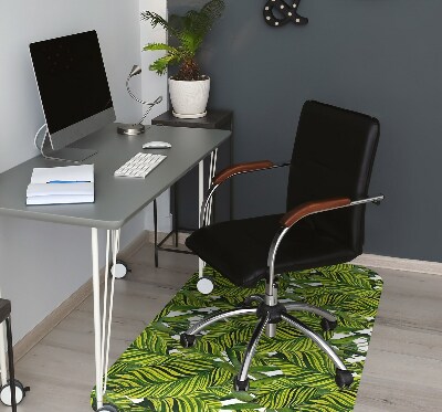 Tapis pour chaise de bureau Feuilles de la jungle