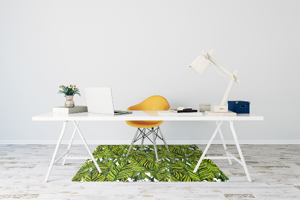Tapis pour chaise de bureau Feuilles de la jungle