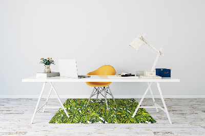 Tapis pour chaise de bureau Feuilles de la jungle