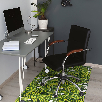 Tapis pour chaise de bureau Feuilles de la jungle