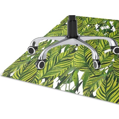 Tapis pour chaise de bureau Feuilles de la jungle