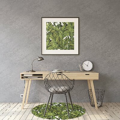 Tapis pour chaise de bureau Feuilles de la jungle