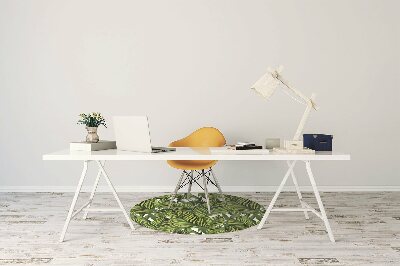 Tapis pour chaise de bureau Feuilles de la jungle